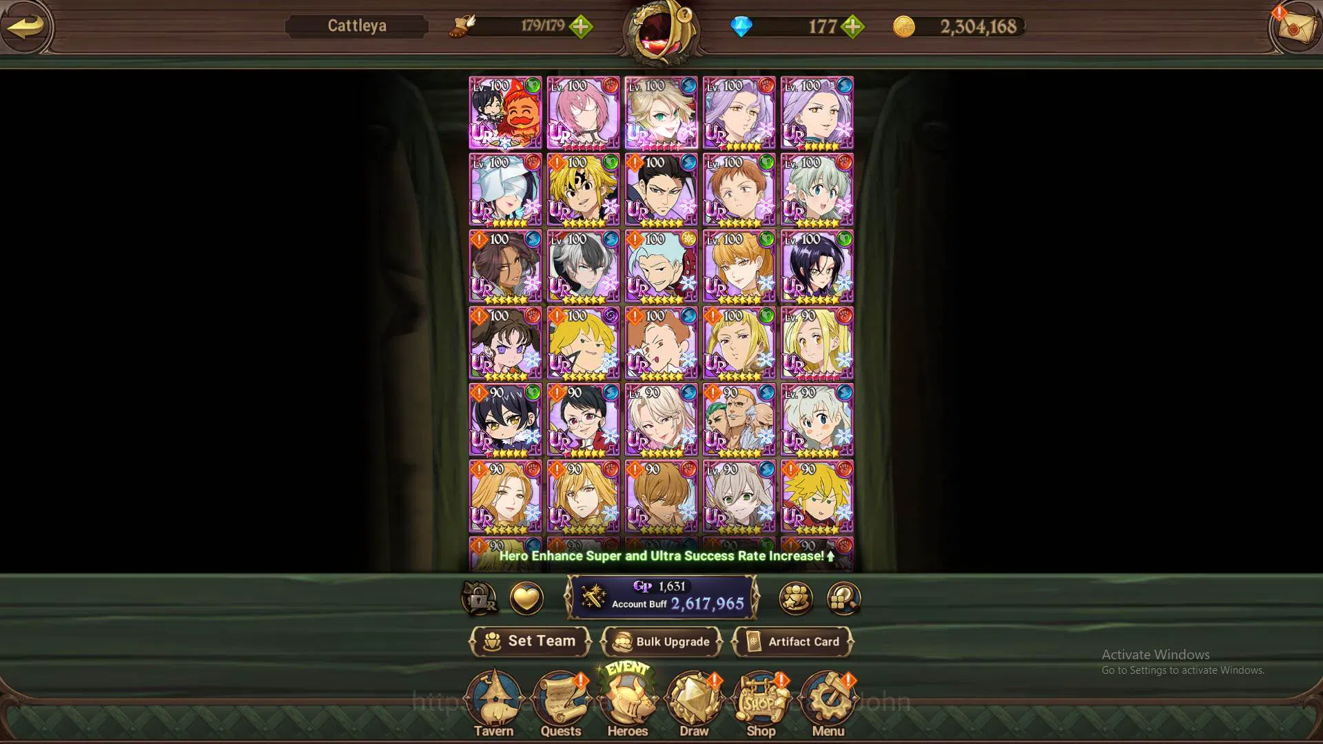 The Seven Deadly Sins: Grand Cross Accounts Others GLOBAL|2.6M CC|DM 177+LS 90|5 UR Meresca 3/6,Gowther 3