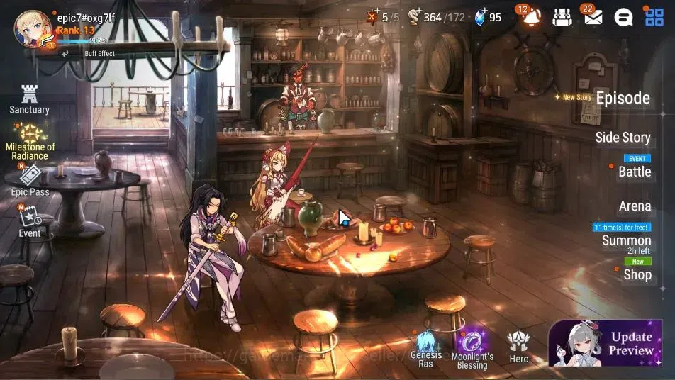 Epic Seven Accounts GLOBAL Unverif|New Era|2 ML(Ruele of Light,Straze) image 1