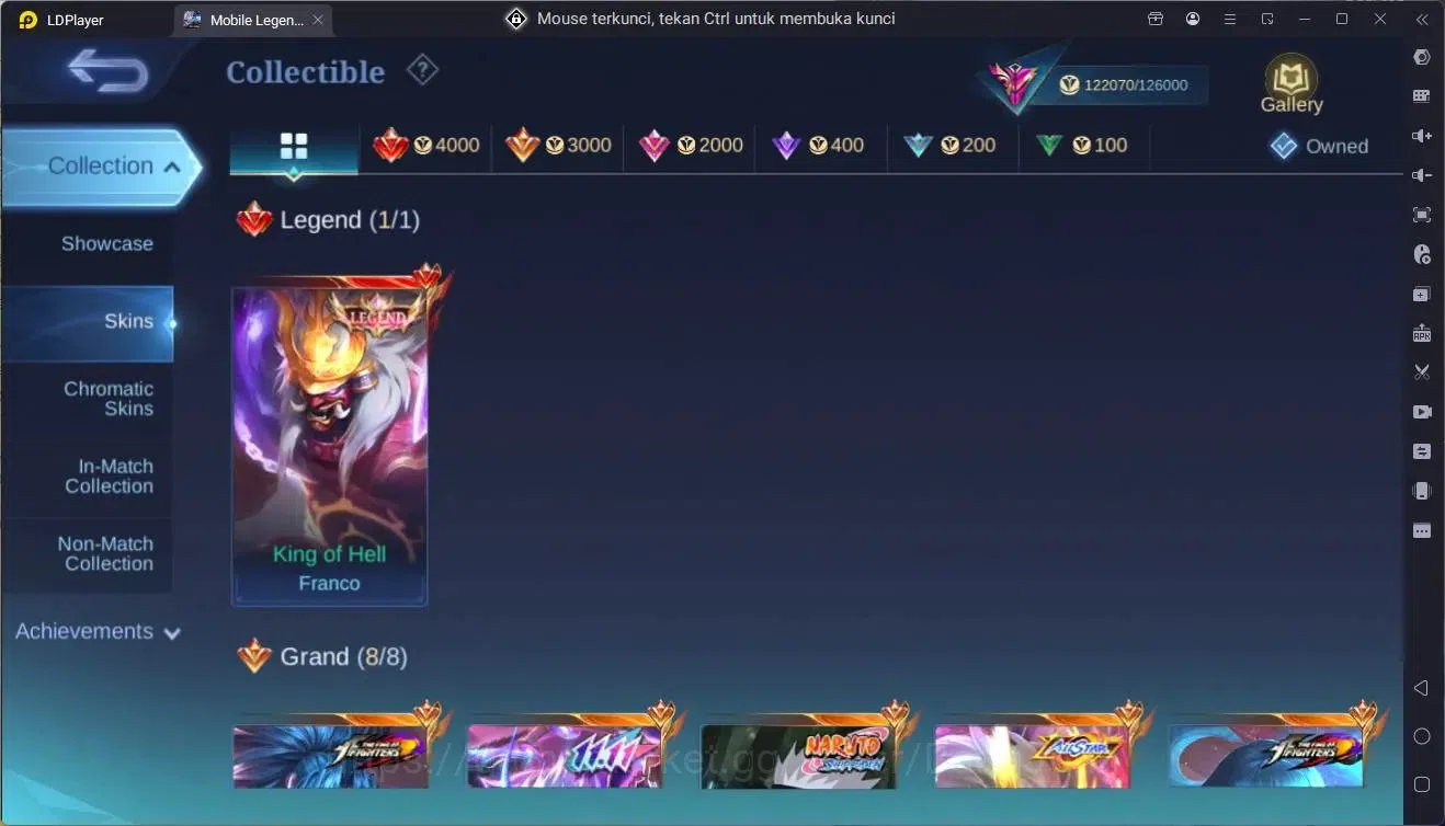 Mobile Legends: Bang Bang Accounts Global|Hero 132|Skin 360|Exalted|Legend Franco|ASP image 17