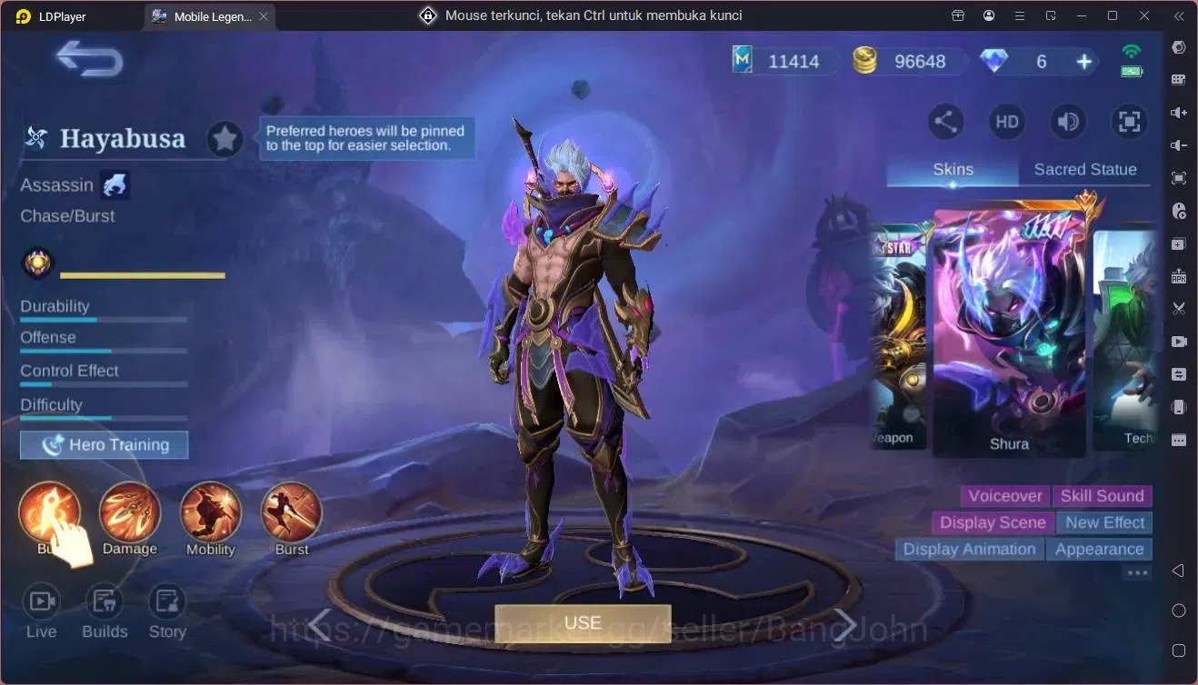 Mobile Legends: Bang Bang Accounts Global|Hero 132|Skin 360|Exalted|Legend Franco|ASP image 3