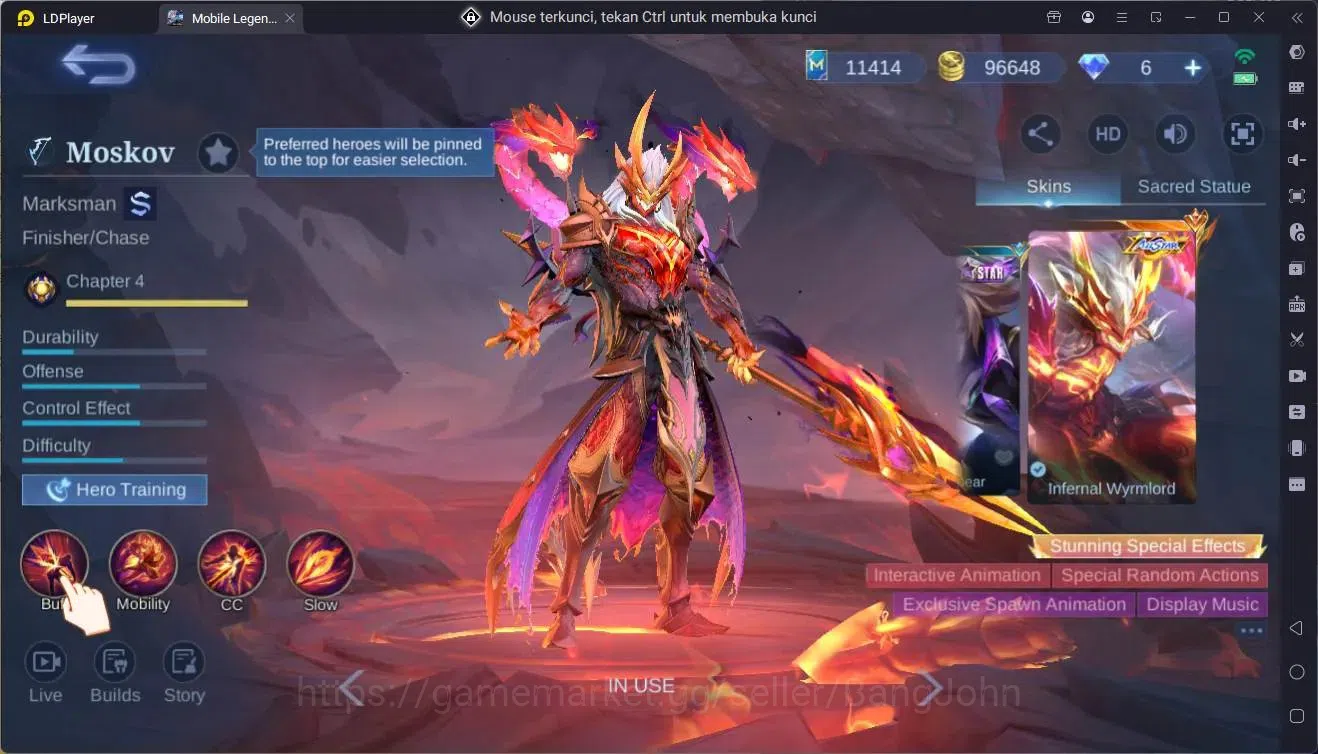 Mobile Legends: Bang Bang Accounts Global|Hero 132|Skin 360|Exalted|Legend Franco|ASP image 7