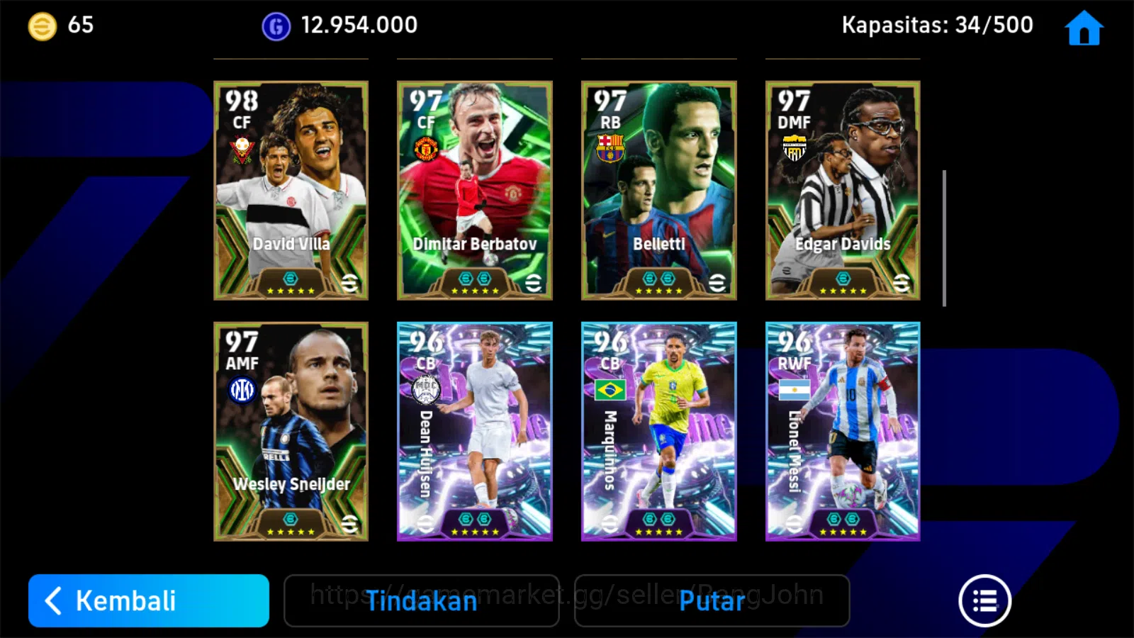 eFootball Accounts power 3207| dembele bigtime, delpiero epic, nedved image 5