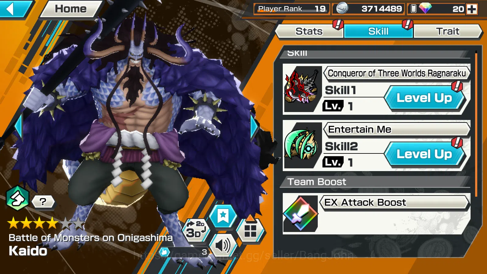 One Piece Bounty Rush Accounts GLOBAL|EX 4|1Max|WI Law,Bomo Kaido,BTKOTP Luffy,FE image 7
