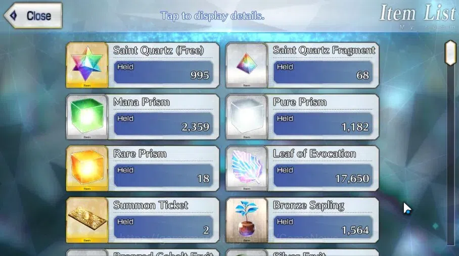 Fate-Grand Order Accounts NA lv 128|3 SSR Limit(Space Erashkigal NP5 + Oberon + Altria Archer) + 995 SQ + Many Resource 3