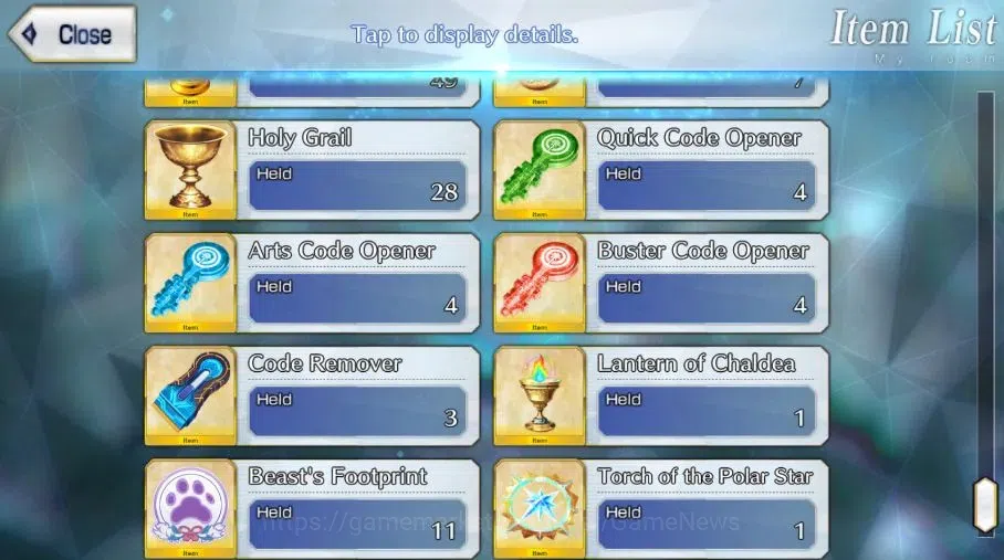 Fate-Grand Order Accounts NA lv 128|3 SSR Limit(Space Erashkigal NP5 + Oberon + Altria Archer) + 995 SQ + Many Resource 4