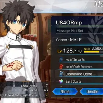 Fate-Grand Order Accounts NA lv 128|3 SSR Limit(Space Erashkigal NP5 + Oberon + Altria Archer) + 995 SQ + Many Resource