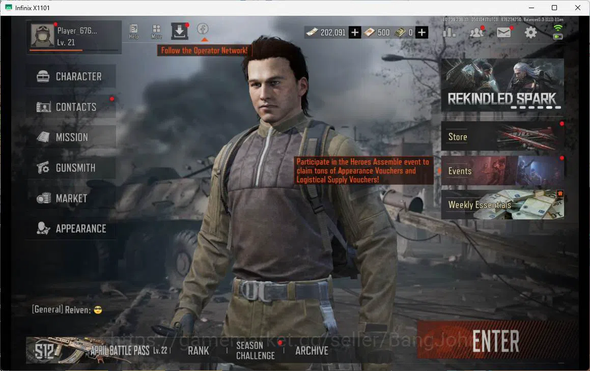 Arena Breakout Accounts Mobile|lvl 21, SV 8,9M CV 8,3 M more detail check  image 5
