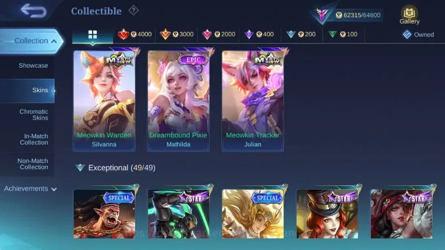 Mobile Legends: Bang Bang Accounts Global|Skin 213|Renowned|Aspirants Lesley|PRIME Gr image 5