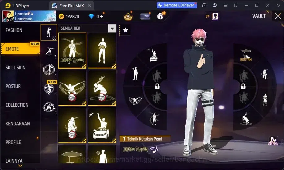 Free Fire Accounts Indonesia | M1887 Mamba Gnaw,UMP Booyah Day Lv5,Va image 10