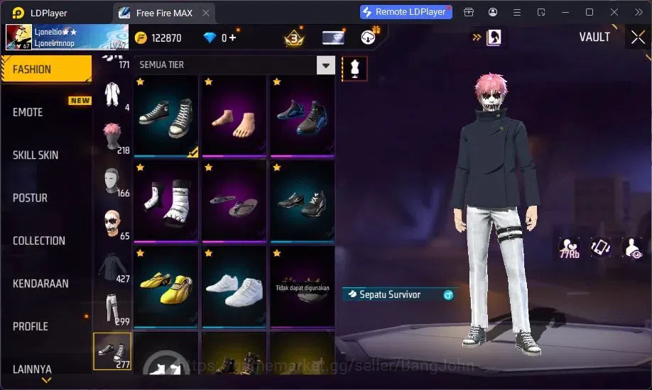 Free Fire Accounts Indonesia | M1887 Mamba Gnaw,UMP Booyah Day Lv5,Va image 11