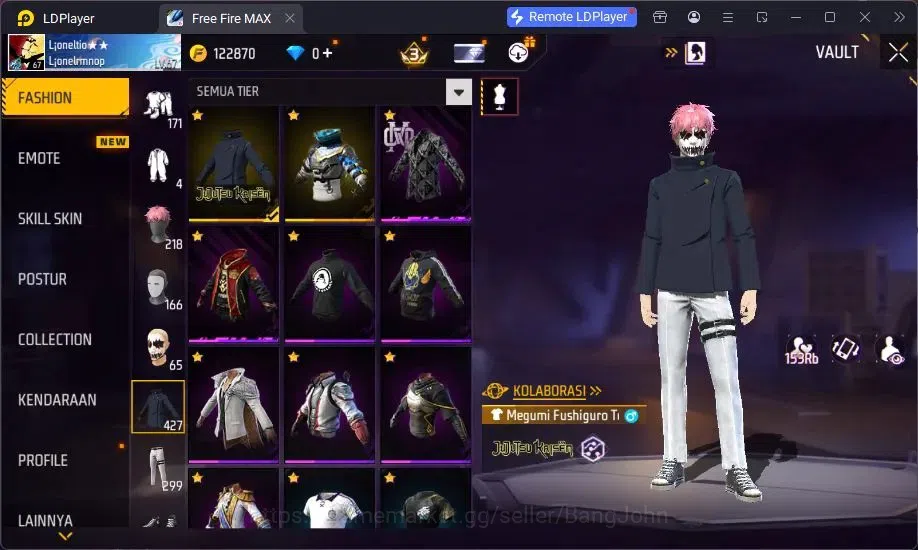 Free Fire Accounts Indonesia | M1887 Mamba Gnaw,UMP Booyah Day Lv5,Va image 13