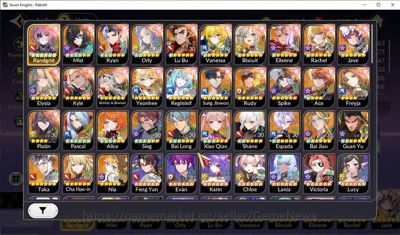 Seven Knights Re:Birth Accounts Global SEA|5,2K Ruby|2 TC6[Randgrid,Pascal]+Mist T image 3