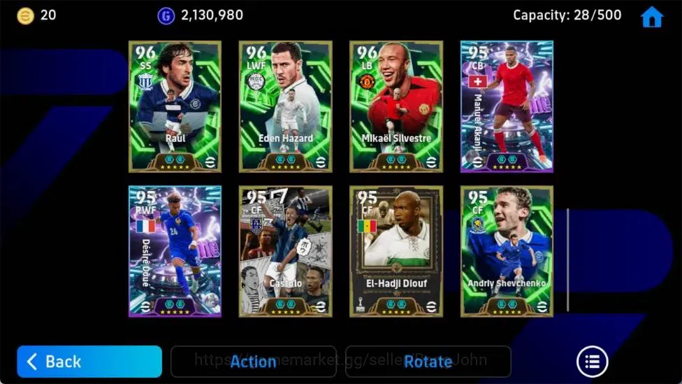 eFootball Accounts Android|PW 3191|Naruto Aubameyang, Eden Hazard Epi image 2