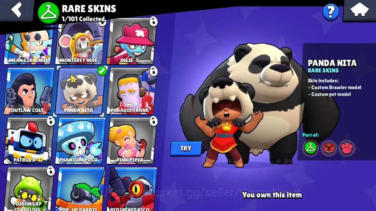 Brawl Stars Accounts 507 Trophy|17 Brawlers 2 Max Lvl|2 Legend 1 Myth|1 Epic Skins [Doctor Edgar]|CN On|TakeMail|BRS1047 10