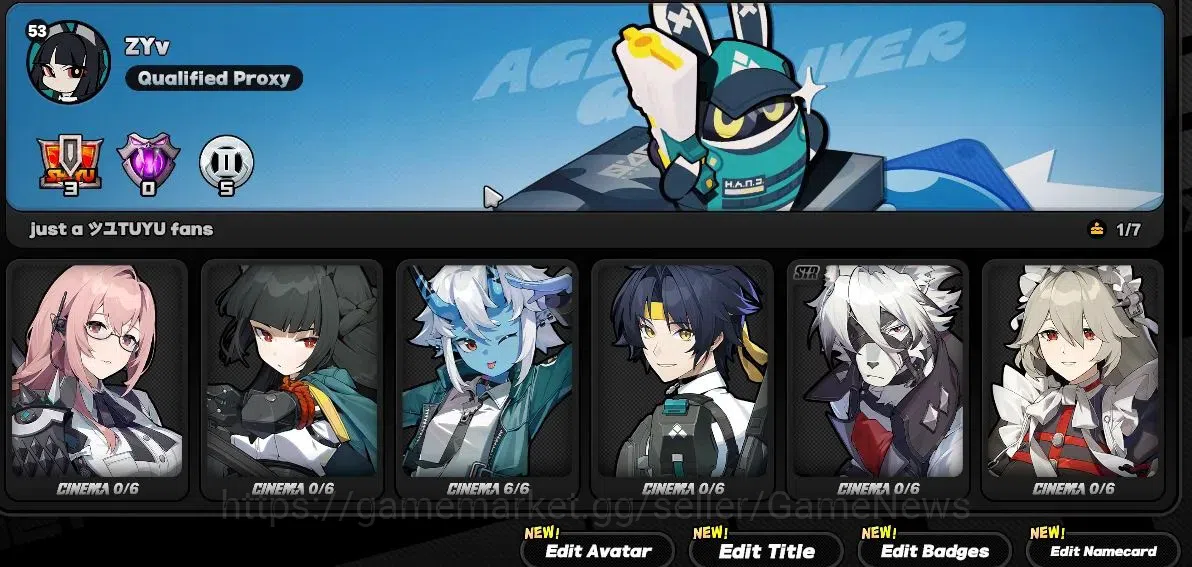 Zenless Zone Zero Accounts ASIA|IK 53|S1 CH4|7 LMT 3 VH(YSG,YiXuan,Miyabi)+Si image 4
