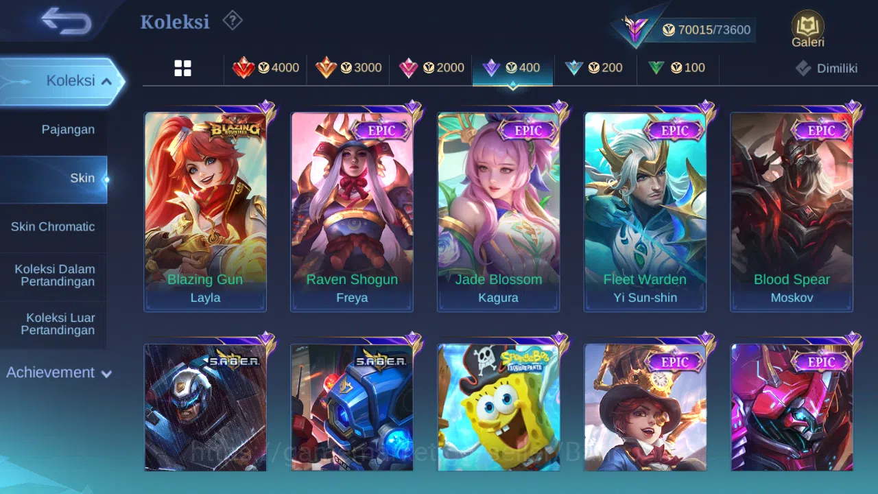 Mobile Legends: Bang Bang Accounts Hero 131 | skin 294 | kof karina | prime granger | image 12