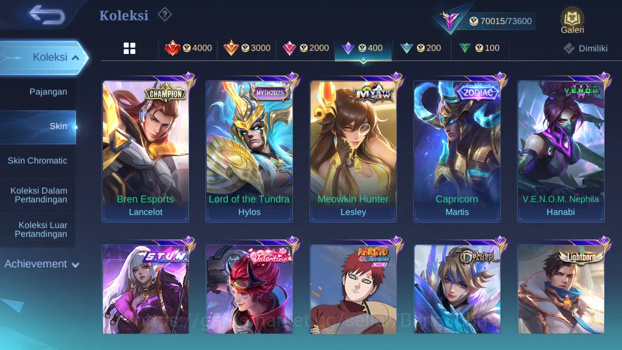 Mobile Legends: Bang Bang Accounts Hero 131 | skin 294 | kof karina | prime granger | image 14