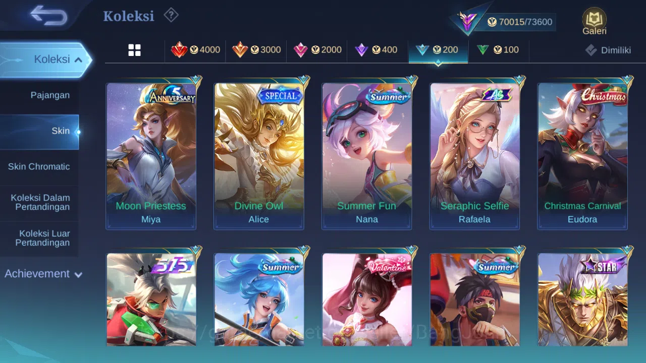Mobile Legends: Bang Bang Accounts Hero 131 | skin 294 | kof karina | prime granger | image 17