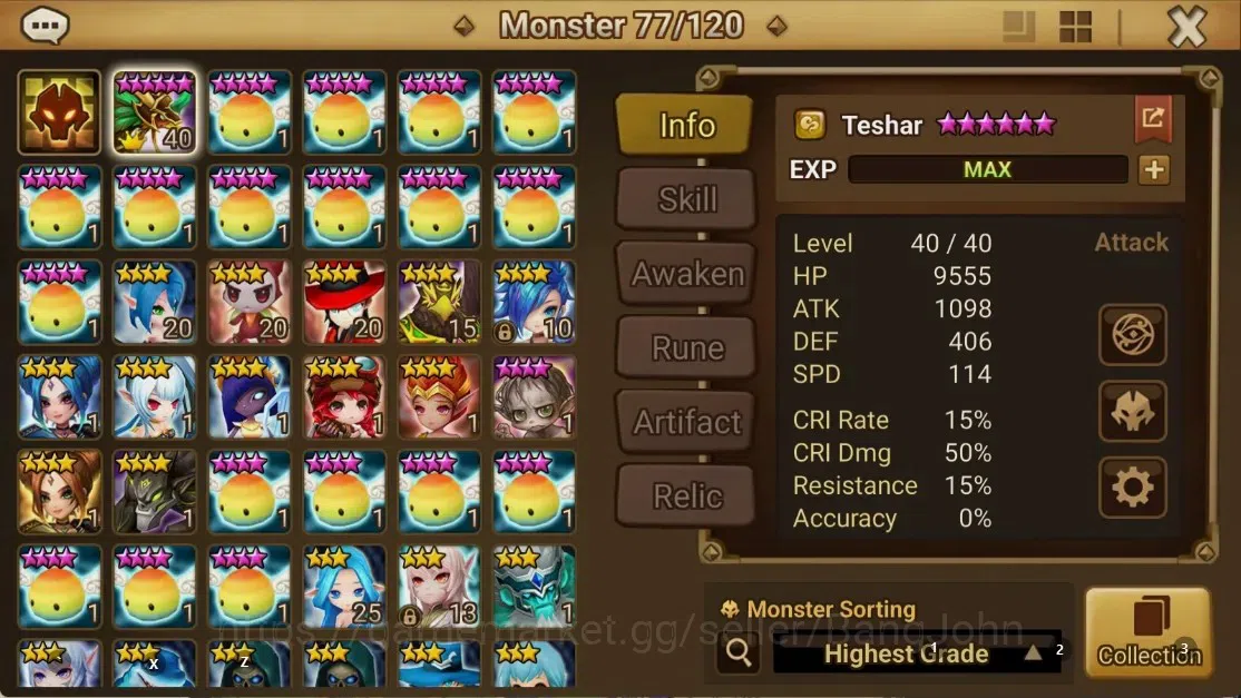 Summoners War: Sky Arena Accounts GLOBAL | NB 5 TESHAR,Starter Gacha 115 12Y+160 11Y image 2