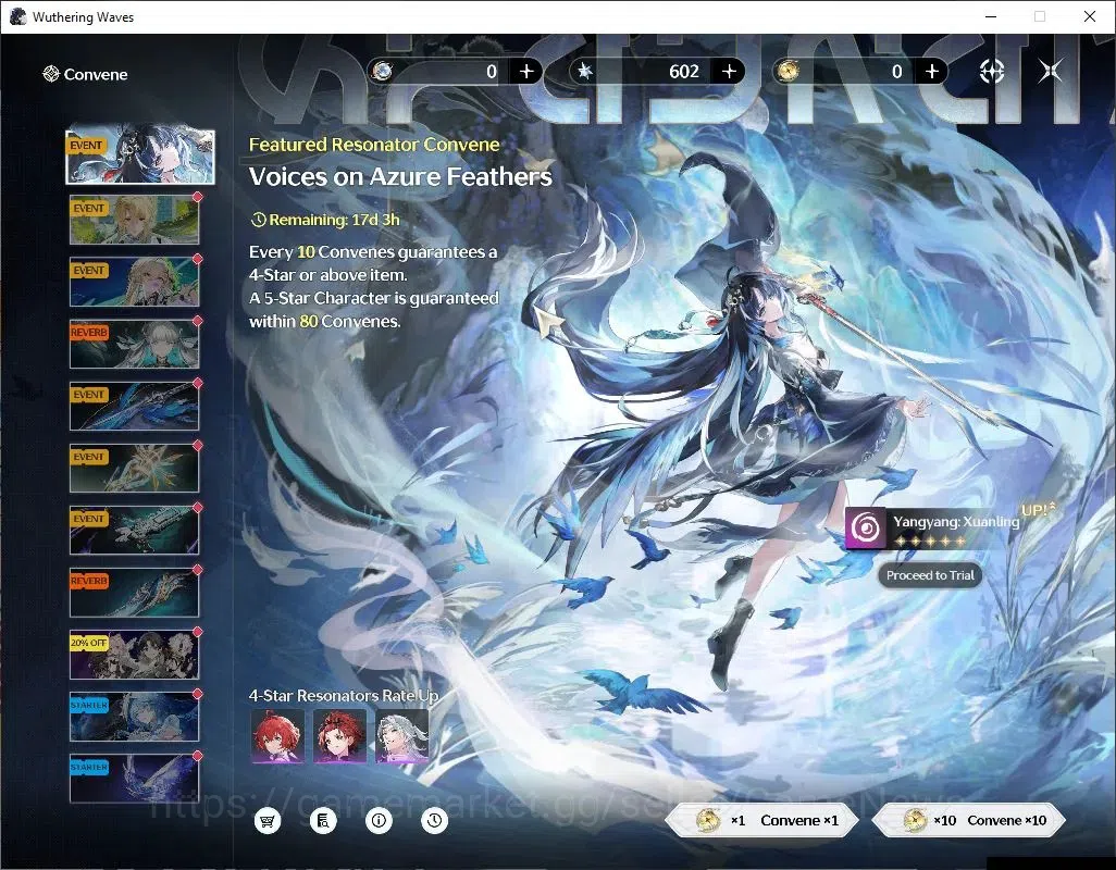 Wuthering Waves Accounts Others SEA|UL 49|2 Limited|Yangyang: Xuanling RC 5+Signature, Rebecca|140 Coral,150 Lstr|Rate ON|DB 12