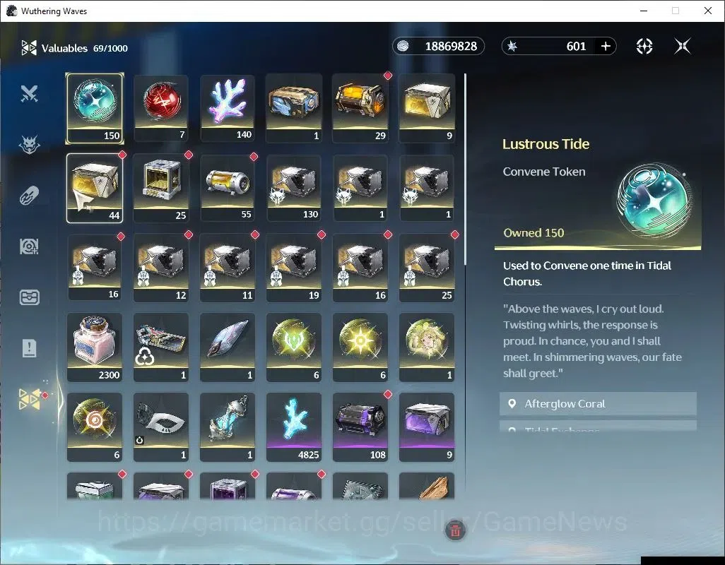 Wuthering Waves Accounts Others SEA|UL 49|2 Limited|Yangyang: Xuanling RC 5+Signature, Rebecca|140 Coral,150 Lstr|Rate ON|DB 9