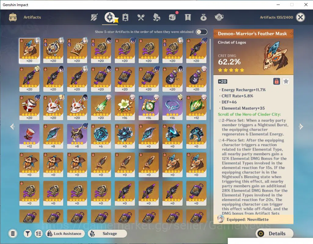 Genshin Impact Accounts Mid Game ASIA|AR 49|3 Limited || Neuvillette,Kaedahara Kazuha,Yelan | Low Explore Maps|MC Male|Take 5