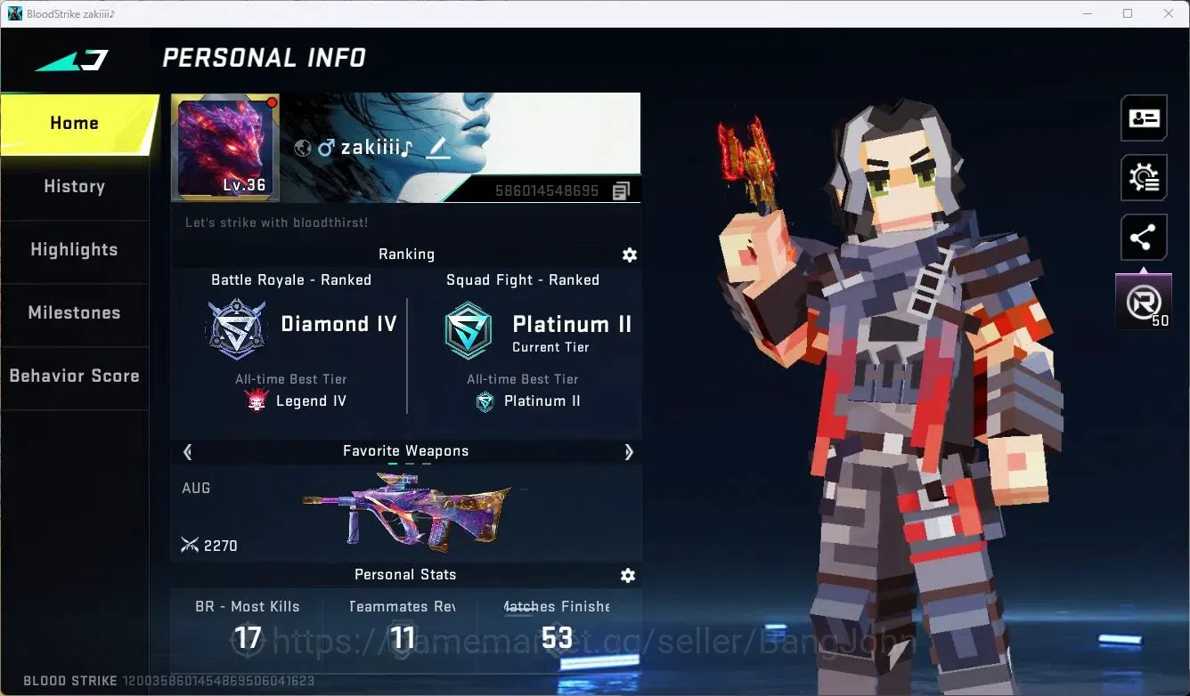 Blood Strike Accounts ASIA | L36 | 1 ETERNAL: Desert Eagle - Scorpius | image 1