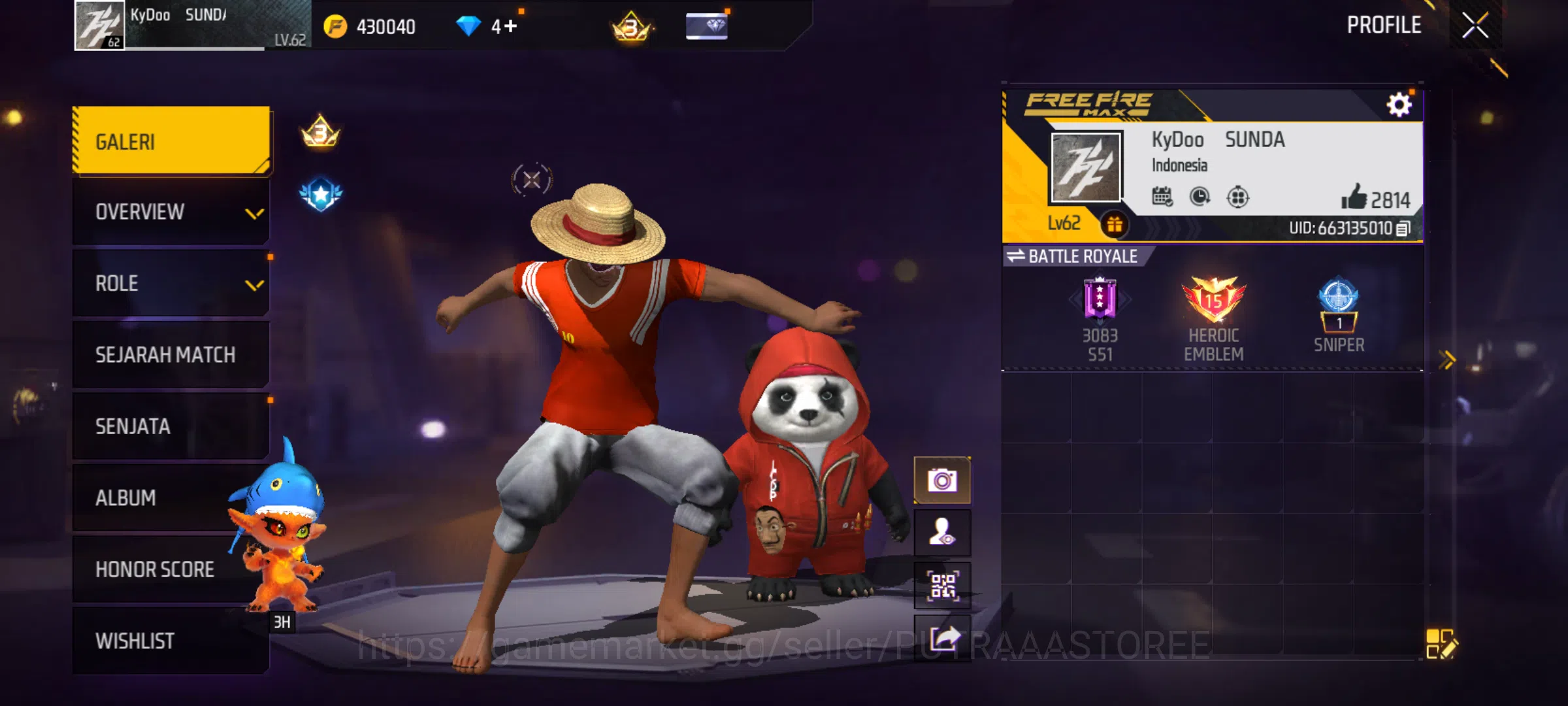 Free Fire Accounts Indonesia | M1887 mamba | scar cupid | katana spir image 1