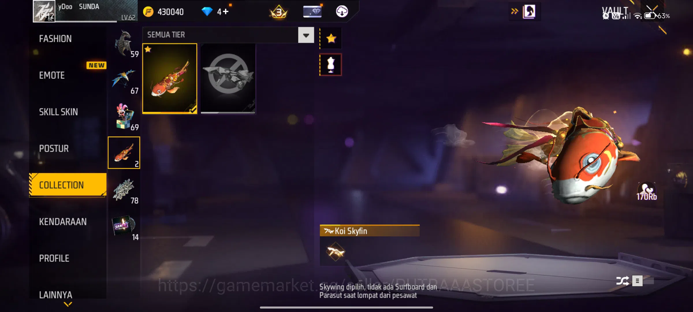 Free Fire Accounts Indonesia | M1887 mamba | scar cupid | katana spir image 15