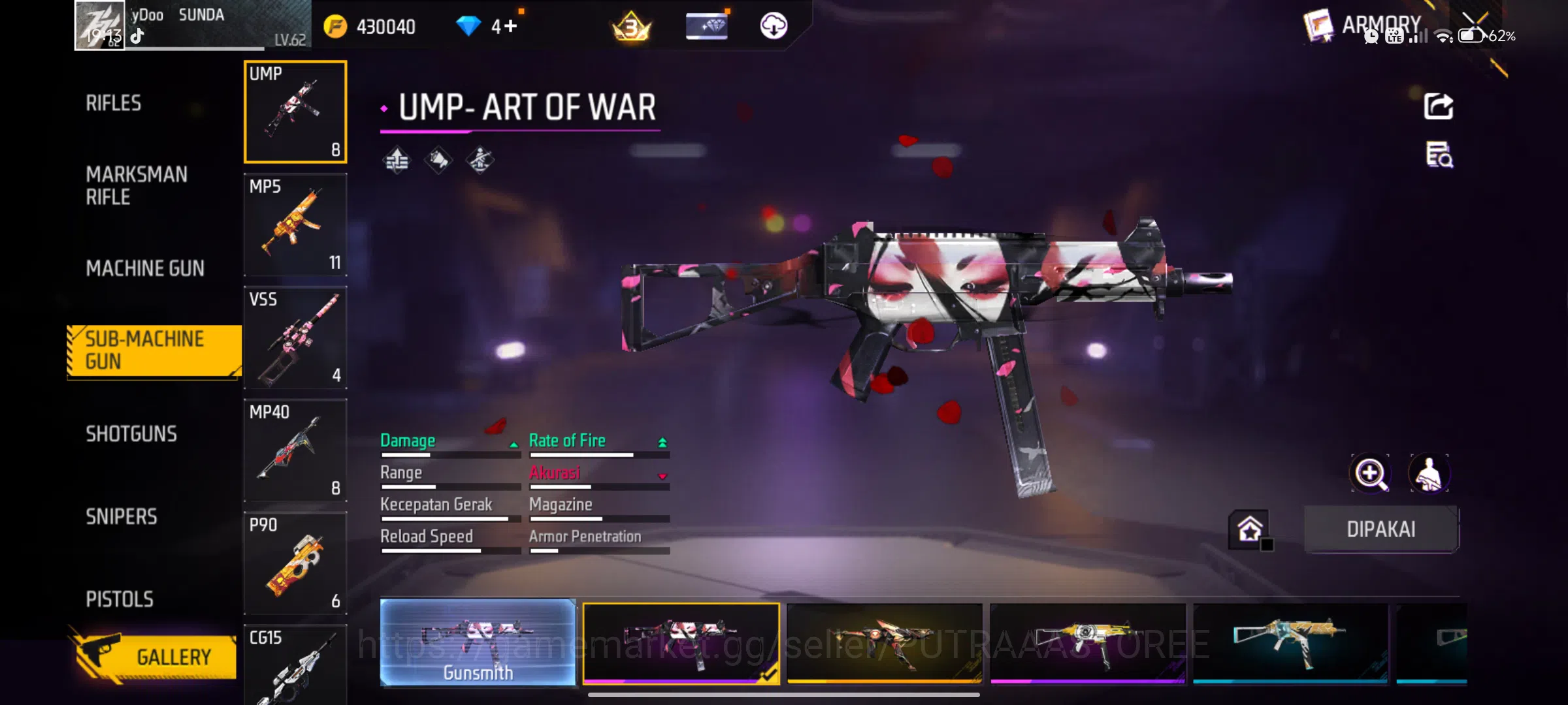 Free Fire Accounts Indonesia | M1887 mamba | scar cupid | katana spir image 19