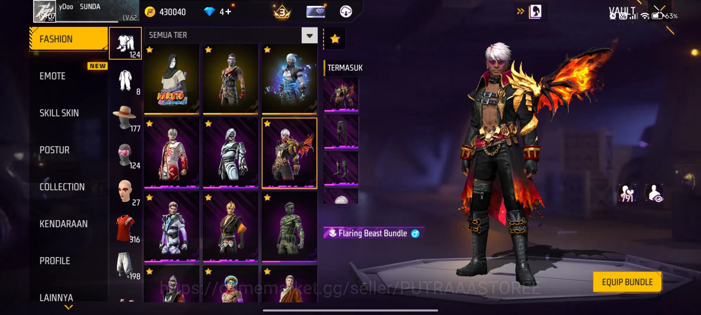 Free Fire Accounts Indonesia | M1887 mamba | scar cupid | katana spir image 2