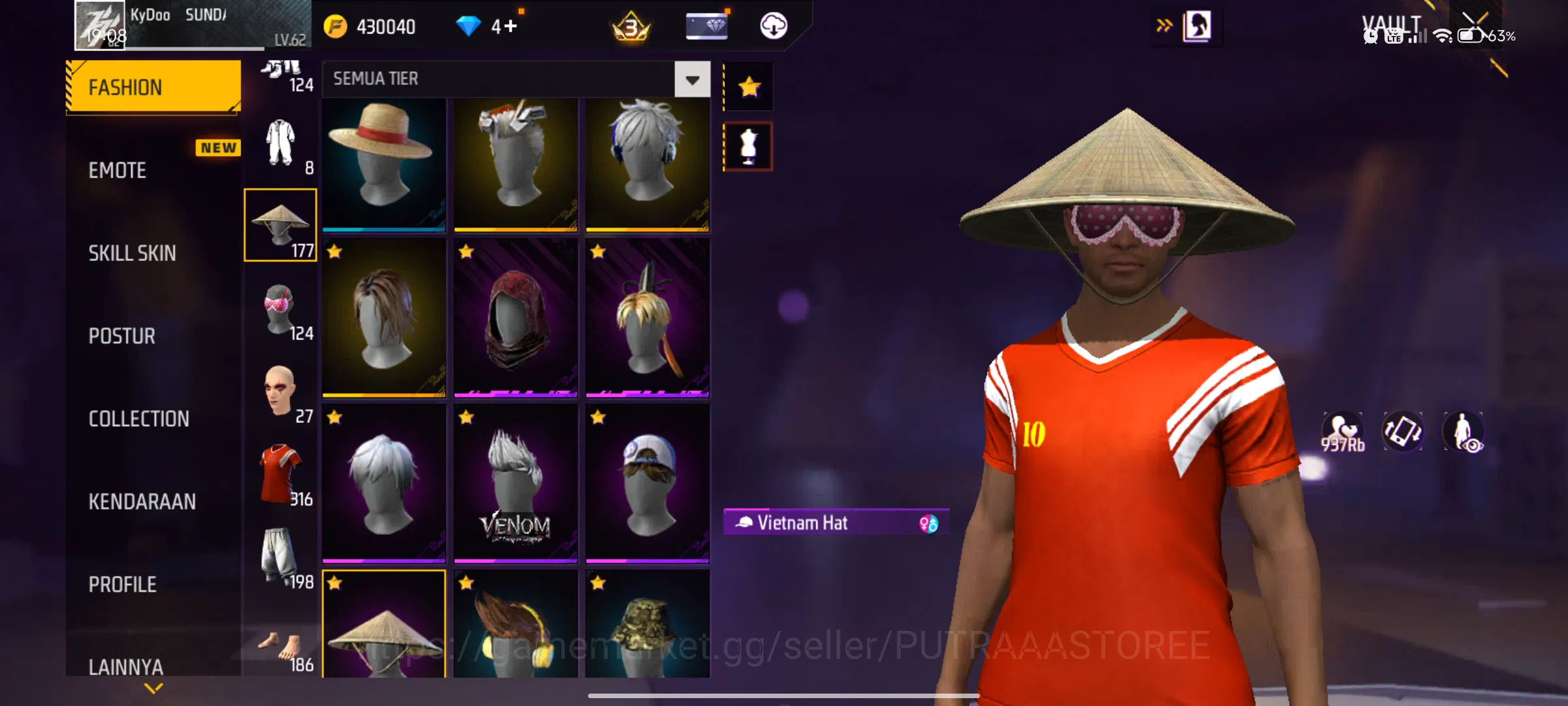 Free Fire Accounts Indonesia | M1887 mamba | scar cupid | katana spir image 5