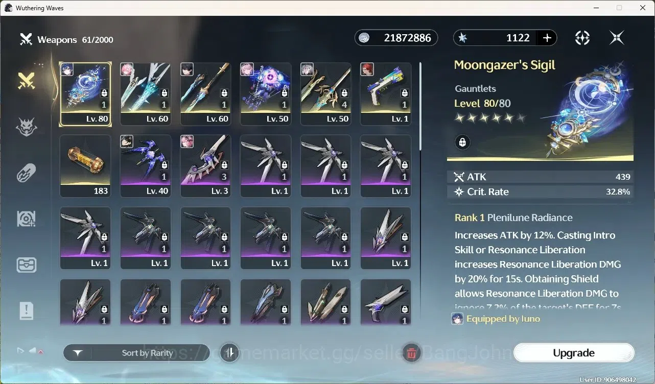 Wuthering Waves Accounts Starter SEA|UL 60|Rank 5|4 Char Limited [Iuno Rc6,Aemeath,Denia]+Sign,Rebecca 12