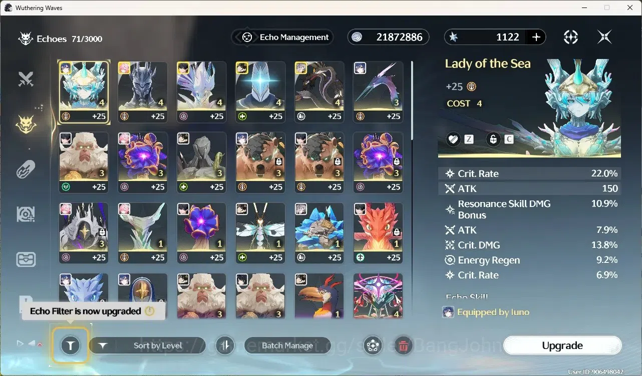 Wuthering Waves Accounts Starter SEA|UL 60|Rank 5|4 Char Limited [Iuno Rc6,Aemeath,Denia]+Sign,Rebecca 13
