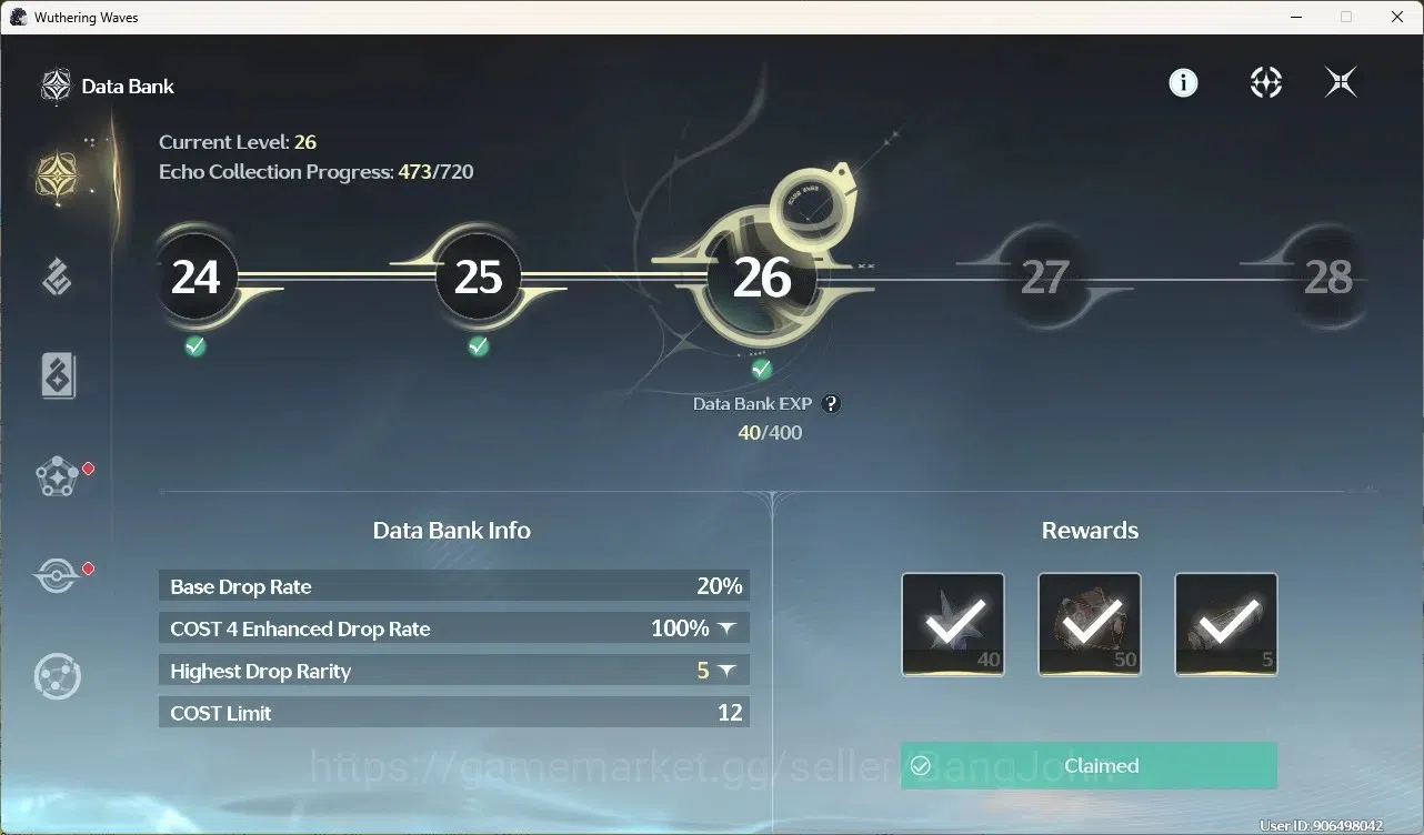 Wuthering Waves Accounts Starter SEA|UL 60|Rank 5|4 Char Limited [Iuno Rc6,Aemeath,Denia]+Sign,Rebecca 4