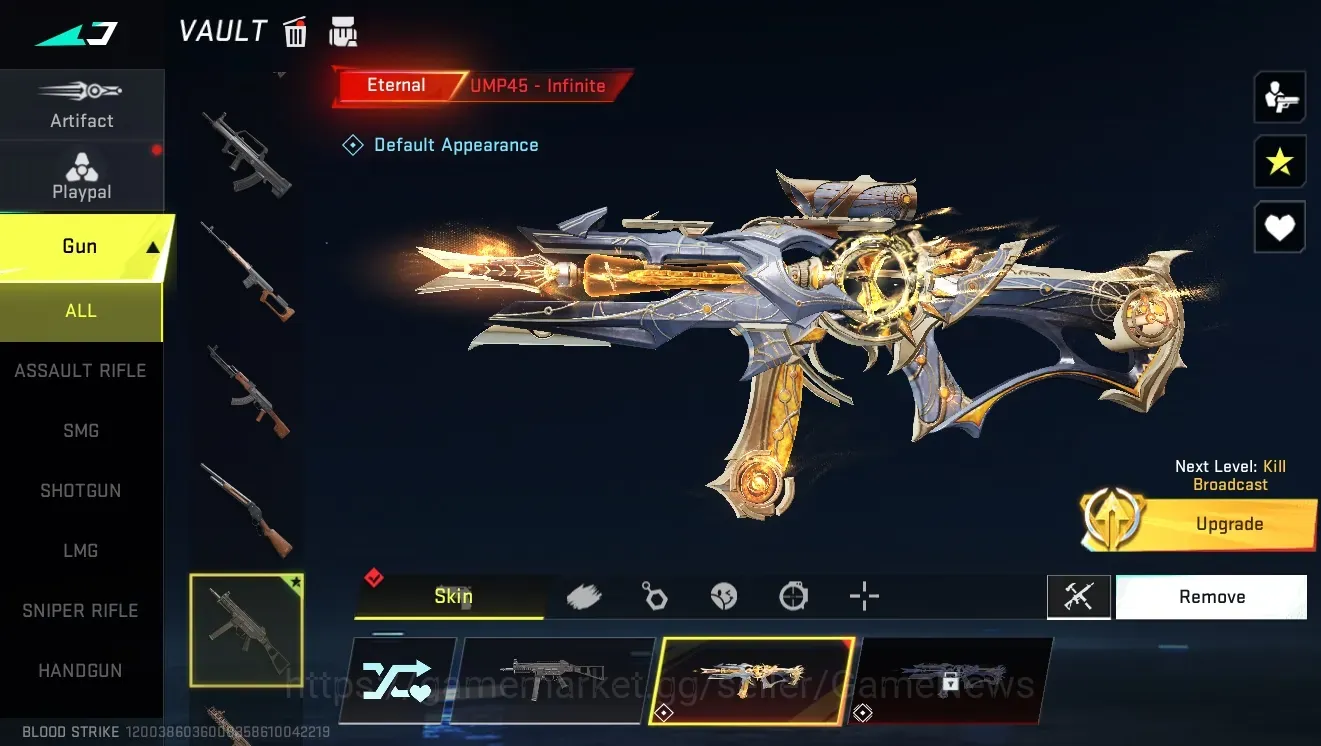 Blood Strike Accounts Others Asia|Eternal UMP45 Infinite+ Legendary Nova Rebel Vogue+5 Striker| Rank Bronze IV 1