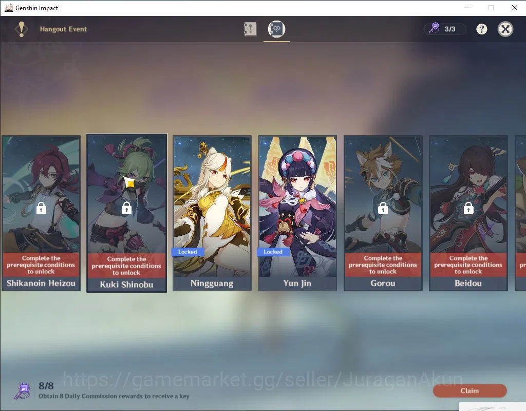 Genshin Impact Accounts ASIA | 45AR | 1 Limited +21 (*4Character)  +3 (*5W image 10