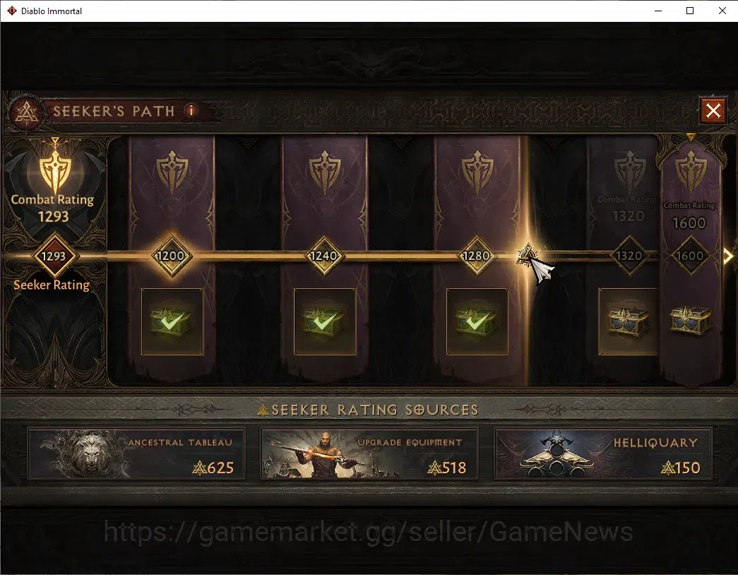 Diablo Immortal Accounts SEA - izual|CS ON|Lv60(921)|Demon Hunter|CR 44k|Re image 12