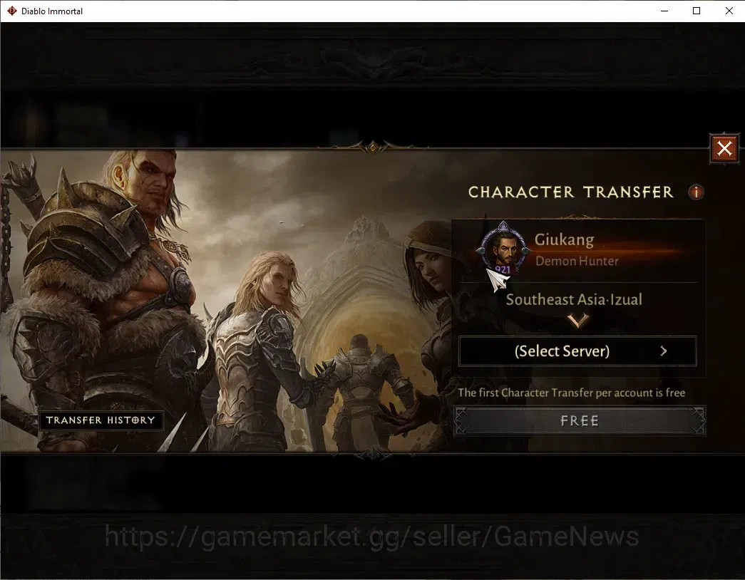 Diablo Immortal Accounts SEA - izual|CS ON|Lv60(921)|Demon Hunter|CR 44k|Re image 2