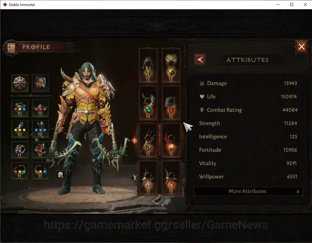 Diablo Immortal Accounts SEA - izual|CS ON|Lv60(921)|Demon Hunter|CR 44k|Re image 4