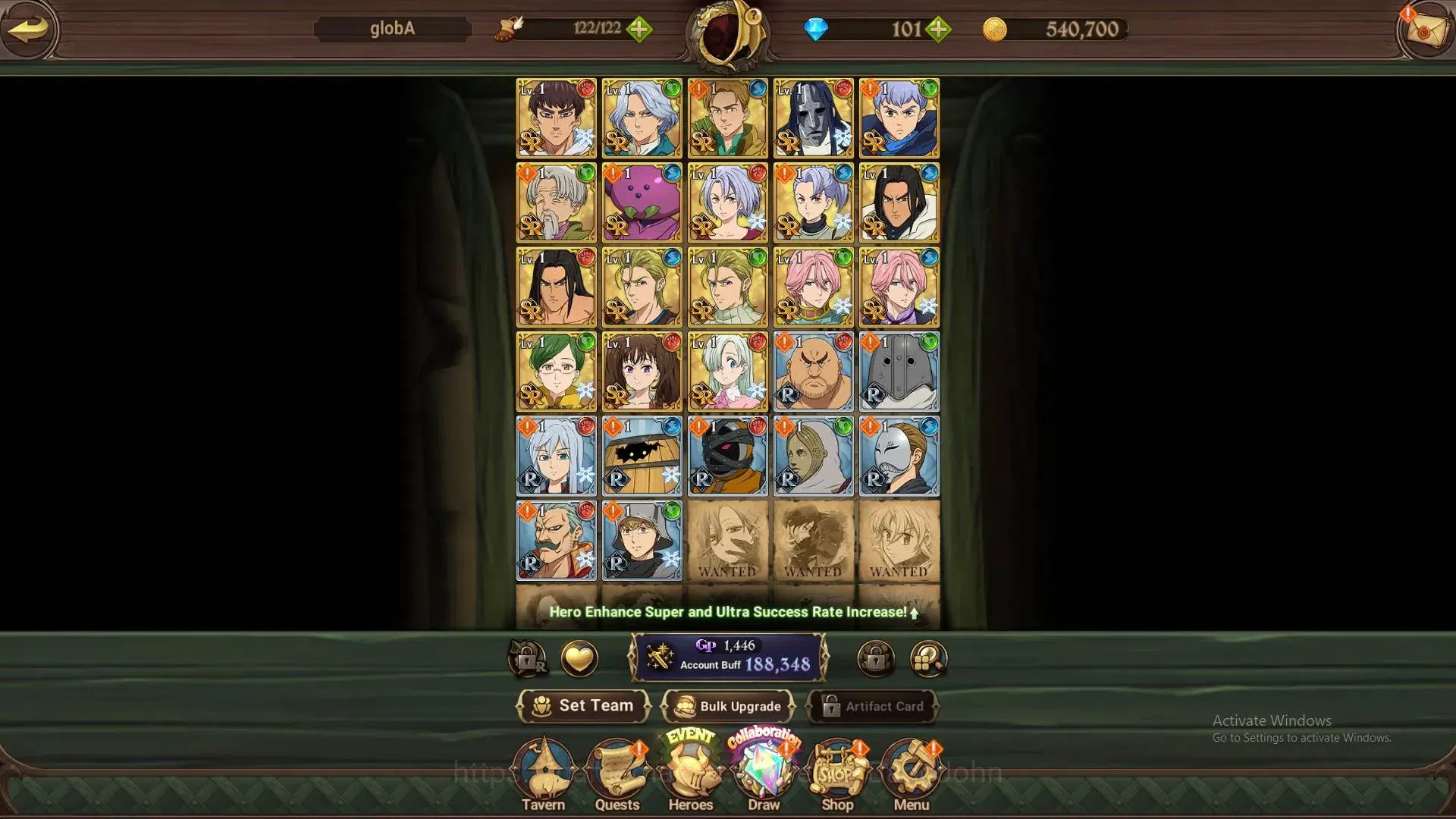 The Seven Deadly Sins: Grand Cross Accounts GLOBAL | 188K CC | 4 Collab Re-Zero (Rem, Beatrice image 4