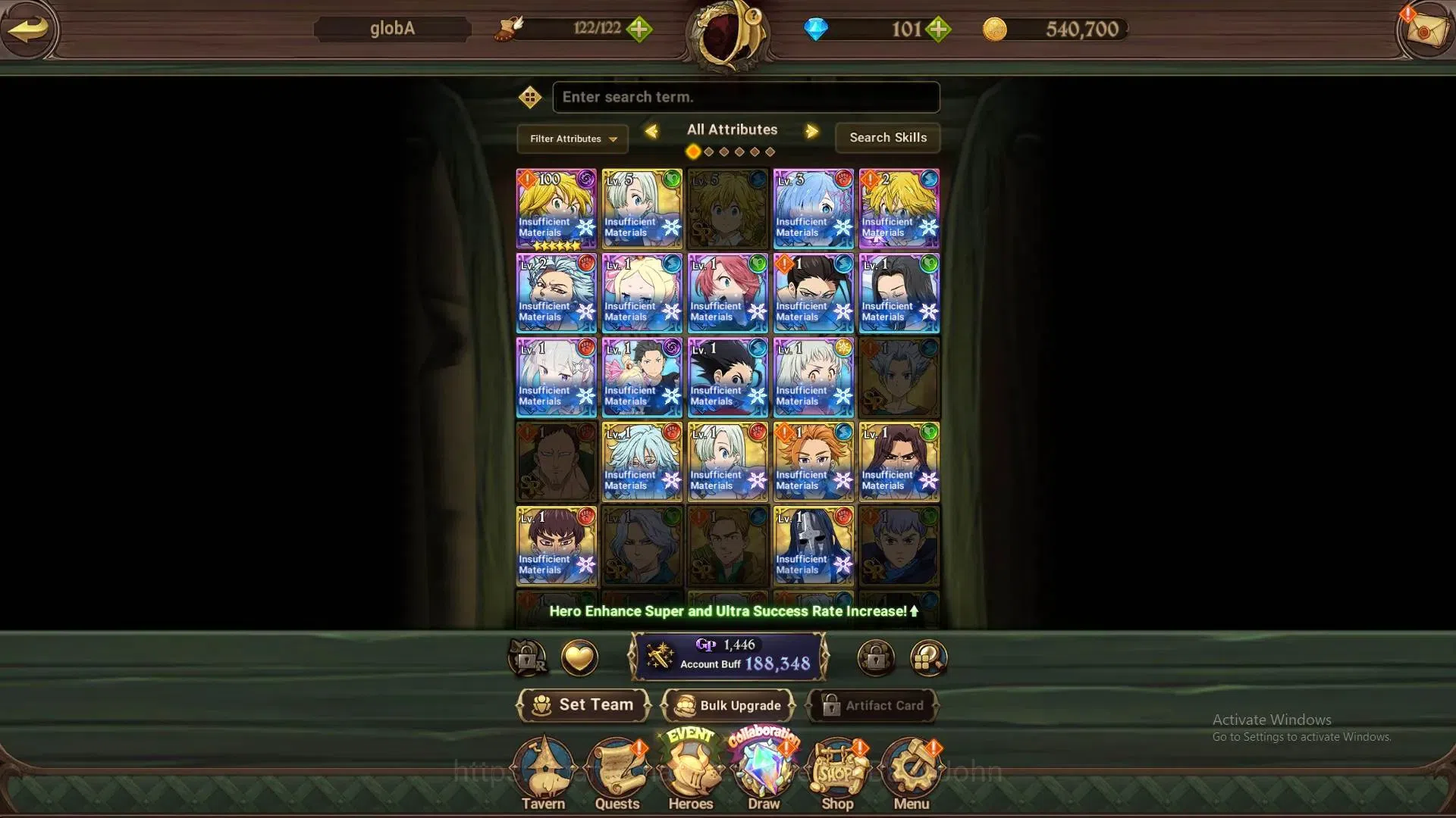 The Seven Deadly Sins: Grand Cross Accounts GLOBAL | 188K CC | 4 Collab Re-Zero (Rem, Beatrice image 5