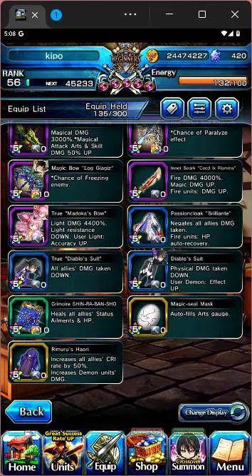 Grand Summoners Accounts Others GLOBAL|10 Ascend|Summer Miyu,Chloe,Madoka Kaname TW,Diablo,Touma Kamijo TW,etc|Take 5