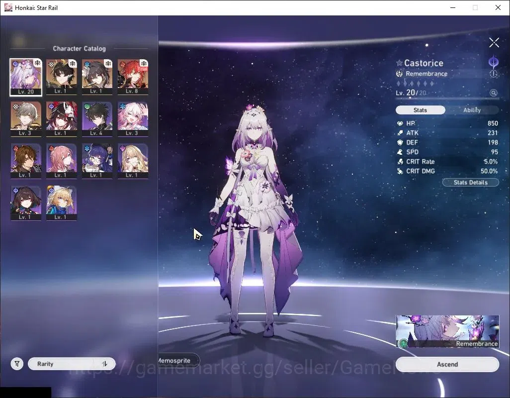 Honkai Star Rail Accounts Asia|TL 4|1 GCS|4 Limited|Castorice, Ruan Mei, Spa image 6
