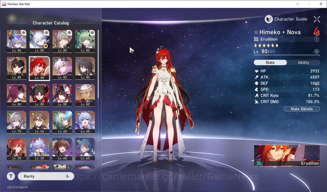 Honkai Star Rail Accounts Mid Game Asia|TL 70|1 PremTeam|13 Limited (HimeNova,SW999,Rin Tohsaka,Archer 1