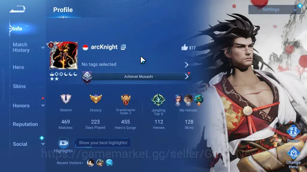Honor of Kings Accounts Hero 112 Skin 128|1Precious,(Mozi)|2Legend(Yao,Sun image 2