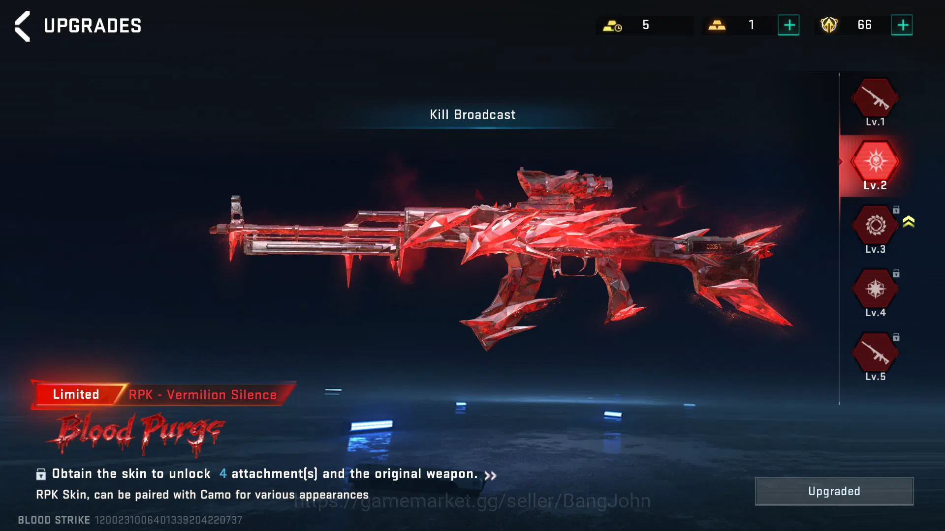 Blood Strike Accounts [ASIA] Lvl 50 | Mythic | Eternal Zero Lv2 | Evo Lv image 11
