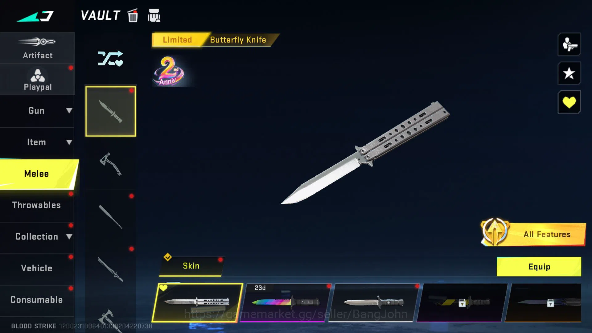 Blood Strike Accounts [ASIA] Lvl 50 | Mythic | Eternal Zero Lv2 | Evo Lv image 8