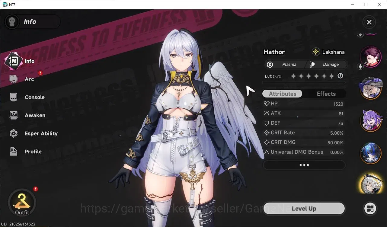 Neverness to Everness Accounts Global EU|HL 3|4 SSR Jiuyuan, Hathor, Daffodill, F image 2