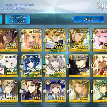 Fate-Grand Order Accounts NA Lv 132|11 SSR Servant|RB + O|Ciel (NP 5),Castoria,Koyan Light,Merlin,Arthuria Saber n Archer,BG